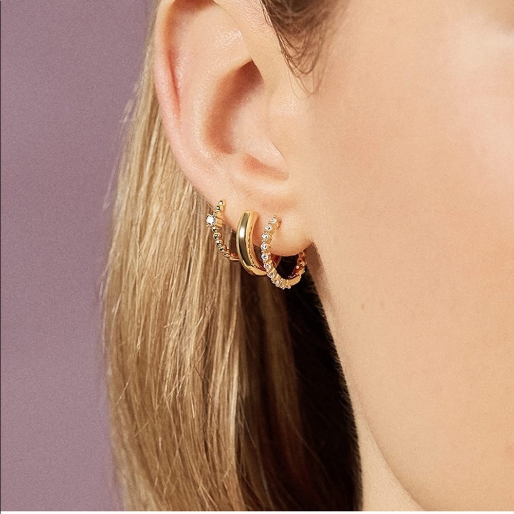 14K gold huggies